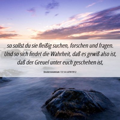 Picture 06 - Deuteronomium 13:14 LUTH1912 - so sollst du sie fleißig suchen, forschen und - Bible Verse Picture