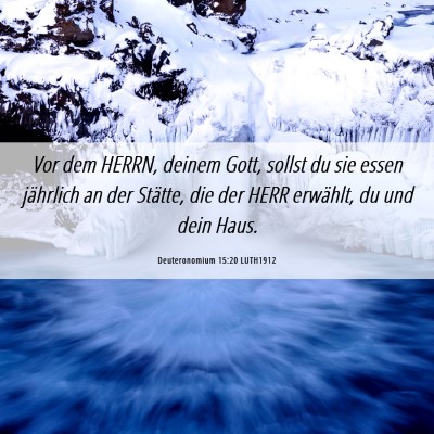 Picture 06 - Deuteronomium 15:20 LUTH1912 - Vor dem HERRN, deinem Gott, sollst du sie essen - Bible Verse Picture