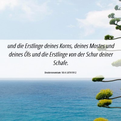 Picture 06 - Deuteronomium 18:4 LUTH1912 - und die Erstlinge deines Korns, deines Mostes und - Bible Verse Picture