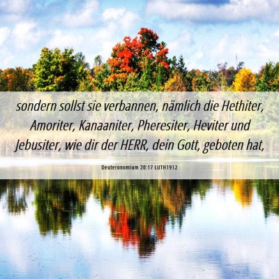 Picture 06 - Deuteronomium 20:17 LUTH1912 - sondern sollst sie verbannen, nämlich die - Bible Verse Picture