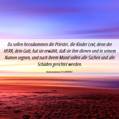Picture 06 - Deuteronomium 21:5 LUTH1912 - Da sollen herzukommen die Priester, die Kinder - Bible Verse Picture