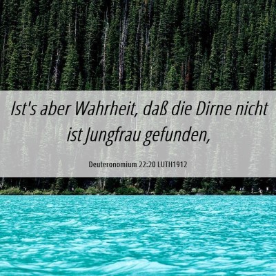 Picture 06 - Deuteronomium 22:20 LUTH1912 - Ist's aber Wahrheit, daß die Dirne nicht ist - Bible Verse Picture