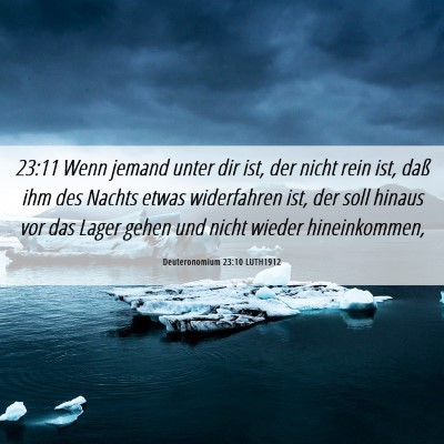 Picture 06 - Deuteronomium 23:10 LUTH1912 - 23:11 Wenn jemand unter dir ist, der nicht rein - Bible Verse Picture