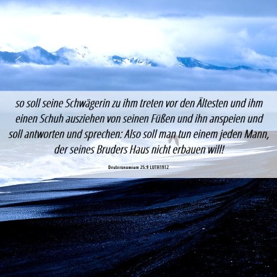 Picture 06 - Deuteronomium 25:9 LUTH1912 - so soll seine Schwägerin zu ihm treten vor den - Bible Verse Picture