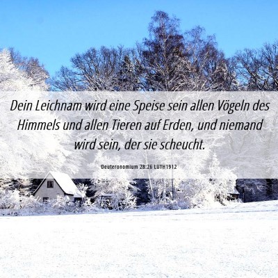 Picture 06 - Deuteronomium 28:26 LUTH1912 - Dein Leichnam wird eine Speise sein allen Vögeln - Bible Verse Picture