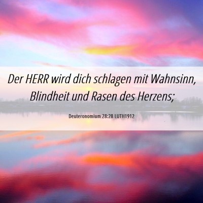 Picture 06 - Deuteronomium 28:28 LUTH1912 - Der HERR wird dich schlagen mit Wahnsinn, - Bible Verse Picture