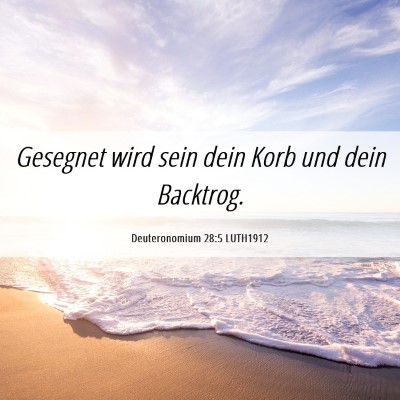 Picture 06 - Deuteronomium 28:5 LUTH1912 - Gesegnet wird sein dein Korb und dein - Bible Verse Picture