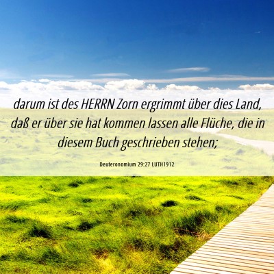 Picture 06 - Deuteronomium 29:27 LUTH1912 - darum ist des HERRN Zorn ergrimmt über dies - Bible Verse Picture