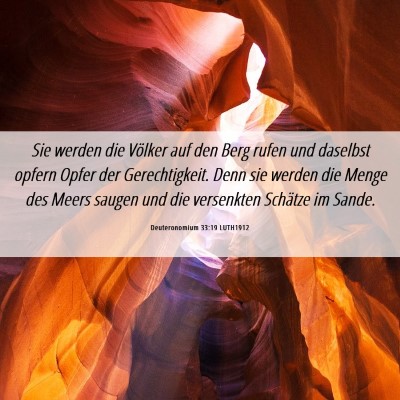 Picture 06 - Deuteronomium 33:19 LUTH1912 - Sie werden die Völker auf den Berg rufen und - Bible Verse Picture