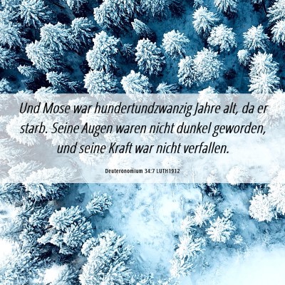 Picture 06 - Deuteronomium 34:7 LUTH1912 - Und Mose war hundertundzwanzig Jahre alt, da er - Bible Verse Picture