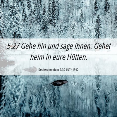 Picture 06 - Deuteronomium 5:30 LUTH1912 - 5:27 Gehe hin und sage ihnen: Gehet heim in eure - Bible Verse Picture