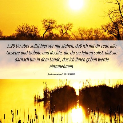 Picture 06 - Deuteronomium 5:31 LUTH1912 - 5:28 Du aber sollst hier vor mir stehen, daß ich - Bible Verse Picture