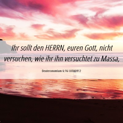 Picture 06 - Deuteronomium 6:16 LUTH1912 - Ihr sollt den HERRN, euren Gott, nicht versuchen, - Bible Verse Picture