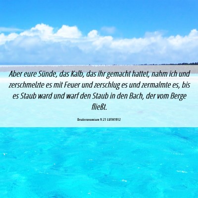 Picture 06 - Deuteronomium 9:21 LUTH1912 - Aber eure Sünde, das Kalb, das ihr gemacht - Bible Verse Picture