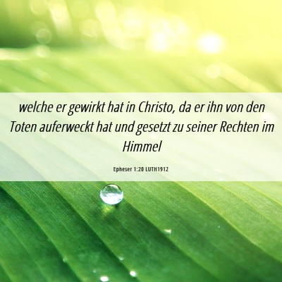 Picture 06 - Epheser 1:20 LUTH1912 - welche er gewirkt hat in Christo, da er ihn von - Bible Verse Picture