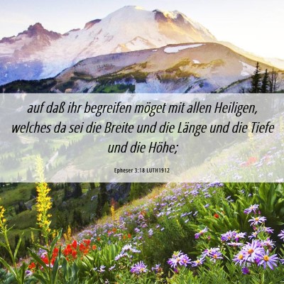 Picture 06 - Epheser 3:18 LUTH1912 - auf daß ihr begreifen möget mit allen Heiligen, - Bible Verse Picture