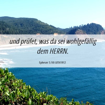 Picture 06 - Epheser 5:10 LUTH1912 - und prüfet, was da sei wohlgefällig dem - Bible Verse Picture