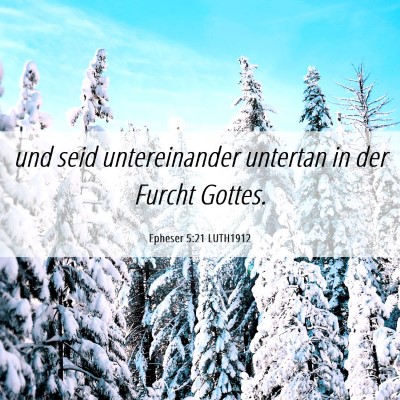 Picture 06 - Epheser 5:21 LUTH1912 - und seid untereinander untertan in der Furcht - Bible Verse Picture