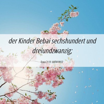 Picture 06 - Esra 2:11 LUTH1912 - der Kinder Bebai sechshundert und - Bible Verse Picture