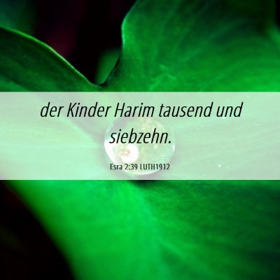 Picture 06 - Esra 2:39 LUTH1912 - der Kinder Harim tausend und - Bible Verse Picture