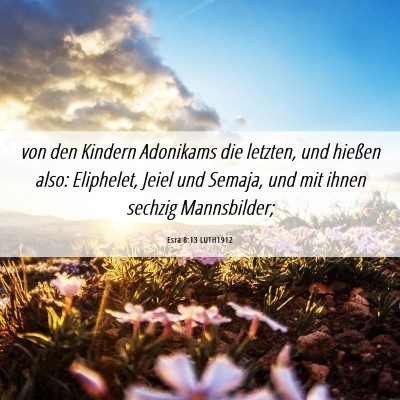 Picture 06 - Esra 8:13 LUTH1912 - von den Kindern Adonikams die letzten, und - Bible Verse Picture