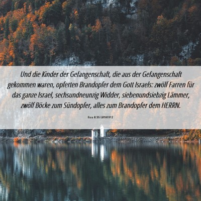 Picture 06 - Esra 8:35 LUTH1912 - Und die Kinder der Gefangenschaft, die aus der - Bible Verse Picture
