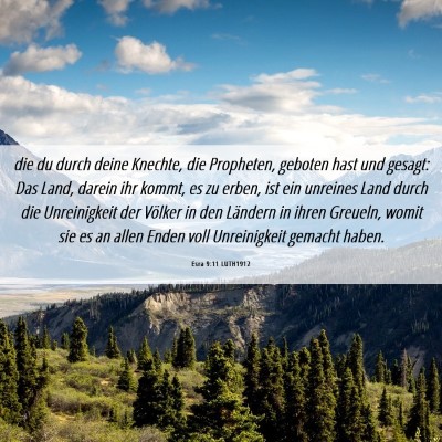Picture 06 - Esra 9:11 LUTH1912 - die du durch deine Knechte, die Propheten, - Bible Verse Picture