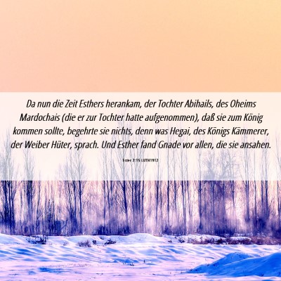 Picture 06 - Ester 2:15 LUTH1912 - Da nun die Zeit Esthers herankam, der Tochter - Bible Verse Picture