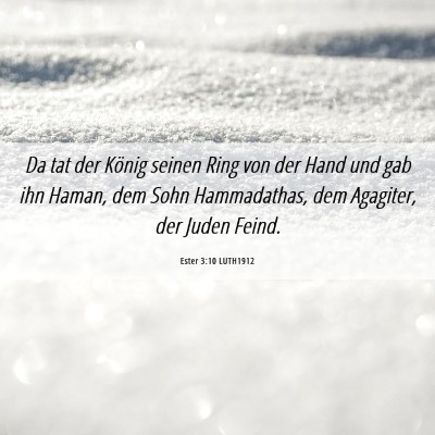 Picture 06 - Ester 3:10 LUTH1912 - Da tat der König seinen Ring von der Hand und - Bible Verse Picture