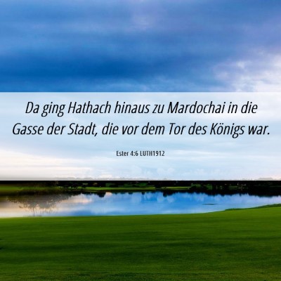 Picture 06 - Ester 4:6 LUTH1912 - Da ging Hathach hinaus zu Mardochai in die Gasse - Bible Verse Picture