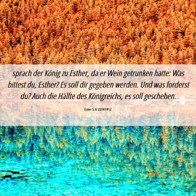 Picture 06 - Ester 5:6 LUTH1912 - sprach der König zu Esther, da er Wein getrunken - Bible Verse Picture