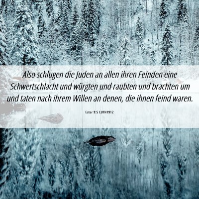 Picture 06 - Ester 9:5 LUTH1912 - Also schlugen die Juden an allen ihren Feinden - Bible Verse Picture
