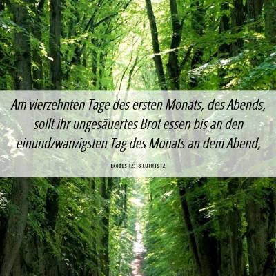 Picture 06 - Exodus 12:18 LUTH1912 - Am vierzehnten Tage des ersten Monats, des - Bible Verse Picture