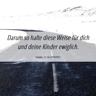Picture 06 - Exodus 12:24 LUTH1912 - Darum so halte diese Weise für dich und deine - Bible Verse Picture