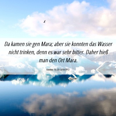 Picture 06 - Exodus 15:23 LUTH1912 - Da kamen sie gen Mara; aber sie konnten das - Bible Verse Picture