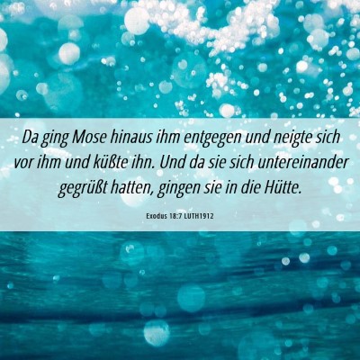 Picture 06 - Exodus 18:7 LUTH1912 - Da ging Mose hinaus ihm entgegen und neigte sich - Bible Verse Picture