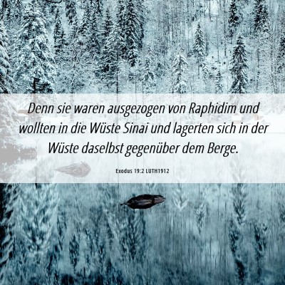 Picture 06 - Exodus 19:2 LUTH1912 - Denn sie waren ausgezogen von Raphidim und - Bible Verse Picture
