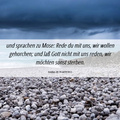 Picture 06 - Exodus 20:19 LUTH1912 - und sprachen zu Mose: Rede du mit uns, wir wollen - Bible Verse Picture
