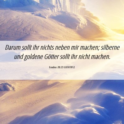 Picture 06 - Exodus 20:23 LUTH1912 - Darum sollt ihr nichts neben mir machen; silberne - Bible Verse Picture