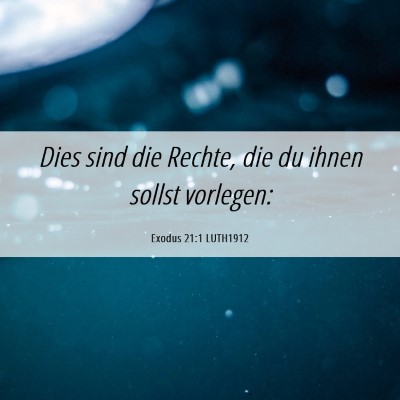 Picture 06 - Exodus 21:1 LUTH1912 - Dies sind die Rechte, die du ihnen sollst - Bible Verse Picture