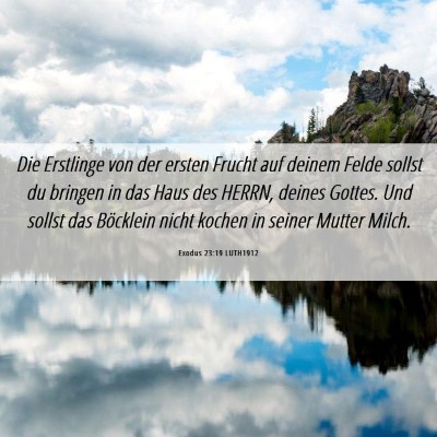 Picture 06 - Exodus 23:19 LUTH1912 - Die Erstlinge von der ersten Frucht auf deinem - Bible Verse Picture