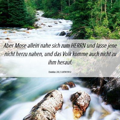 Picture 06 - Exodus 24:2 LUTH1912 - Aber Mose allein nahe sich zum HERRN und lasse - Bible Verse Picture