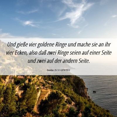 Picture 06 - Exodus 25:12 LUTH1912 - Und gieße vier goldene Ringe und mache sie an - Bible Verse Picture