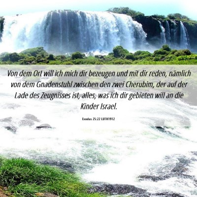 Picture 06 - Exodus 25:22 LUTH1912 - Von dem Ort will ich mich dir bezeugen und mit - Bible Verse Picture
