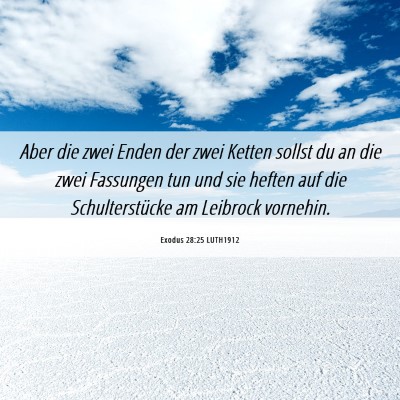 Picture 06 - Exodus 28:25 LUTH1912 - Aber die zwei Enden der zwei Ketten sollst du an - Bible Verse Picture