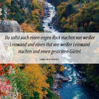 Picture 06 - Exodus 28:39 LUTH1912 - Du sollst auch einen engen Rock machen von - Bible Verse Picture