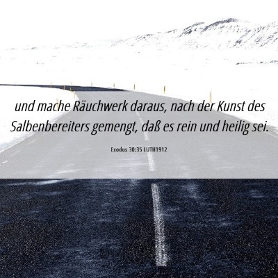 Picture 06 - Exodus 30:35 LUTH1912 - und mache Räuchwerk daraus, nach der Kunst des - Bible Verse Picture