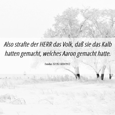Picture 06 - Exodus 32:35 LUTH1912 - Also strafte der HERR das Volk, daß sie das Kalb - Bible Verse Picture