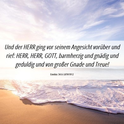 Picture 06 - Exodus 34:6 LUTH1912 - Und der HERR ging vor seinem Angesicht vorüber - Bible Verse Picture