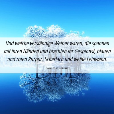 Picture 06 - Exodus 35:25 LUTH1912 - Und welche verständige Weiber waren, die spannen - Bible Verse Picture